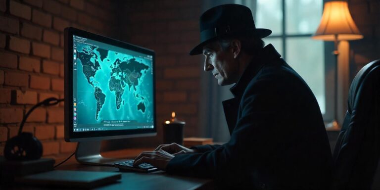 Sherlock holmes inspecting web traffic