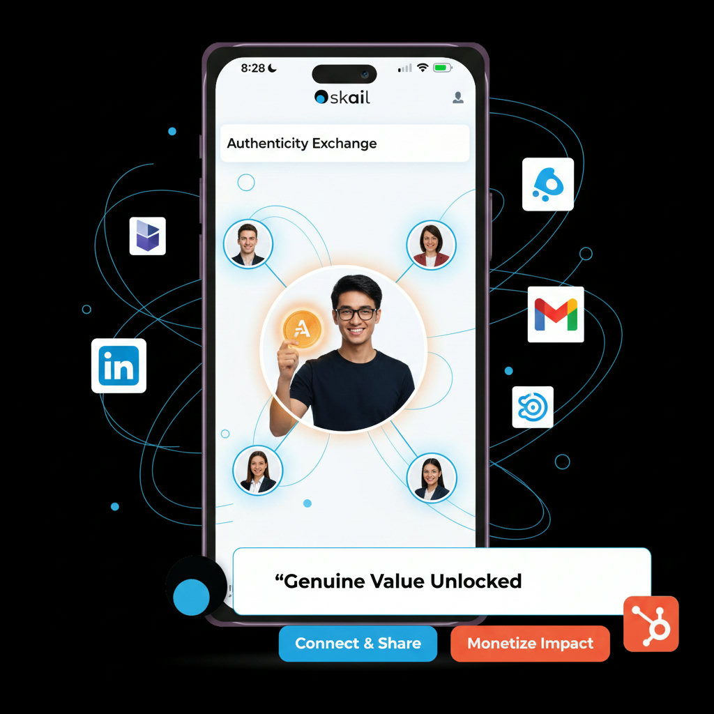 An image representing 'Authenticity as Currency,' showing genuine human interaction or an employee passionately sharing their work, valued like a precious coin.