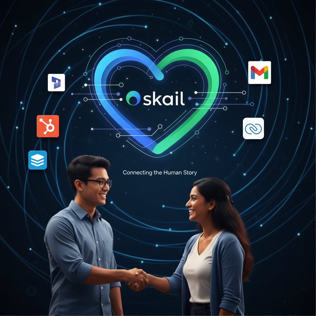 An image illustrating the concept of a brand having a 'heart and soul' or a 'human story.' This could be represented by a stylized heart interwoven with brand elements, or perhaps a person (representing the brand) genuinely connecting with another person (representing the audience).