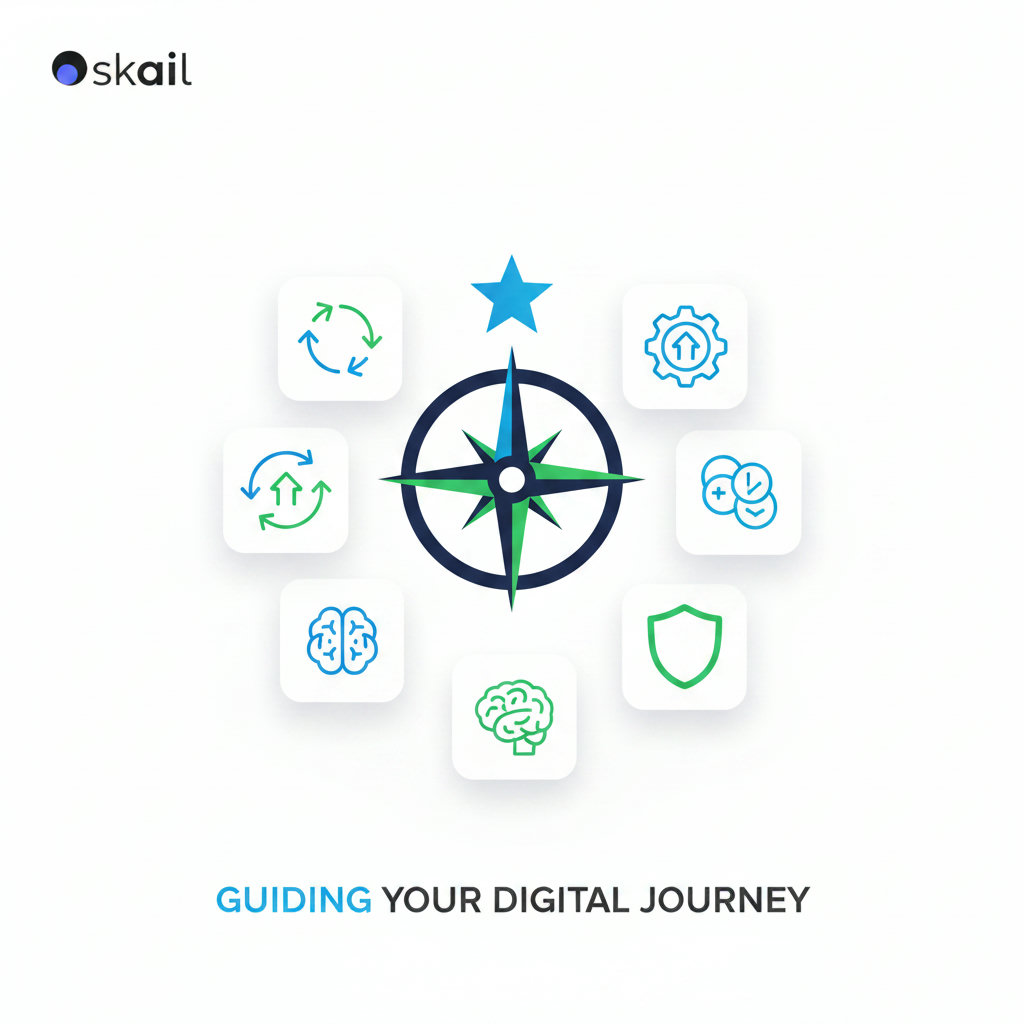A representation of a brand's 'unique essence' or 'core values.' This could be an abstract image using colors, symbols, or a compass pointing to a 'north star,' guiding the brand's narrative and identity.